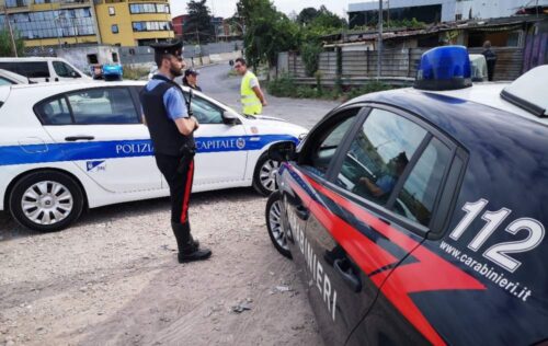 I controlli di polizia e carabinieri nei pressi dei campi nomadi 4