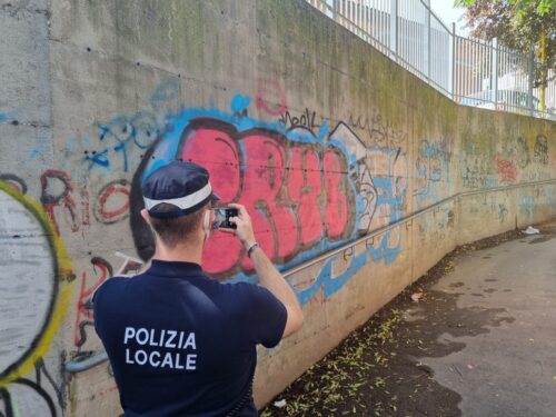 Imbrattamento via dei poggi